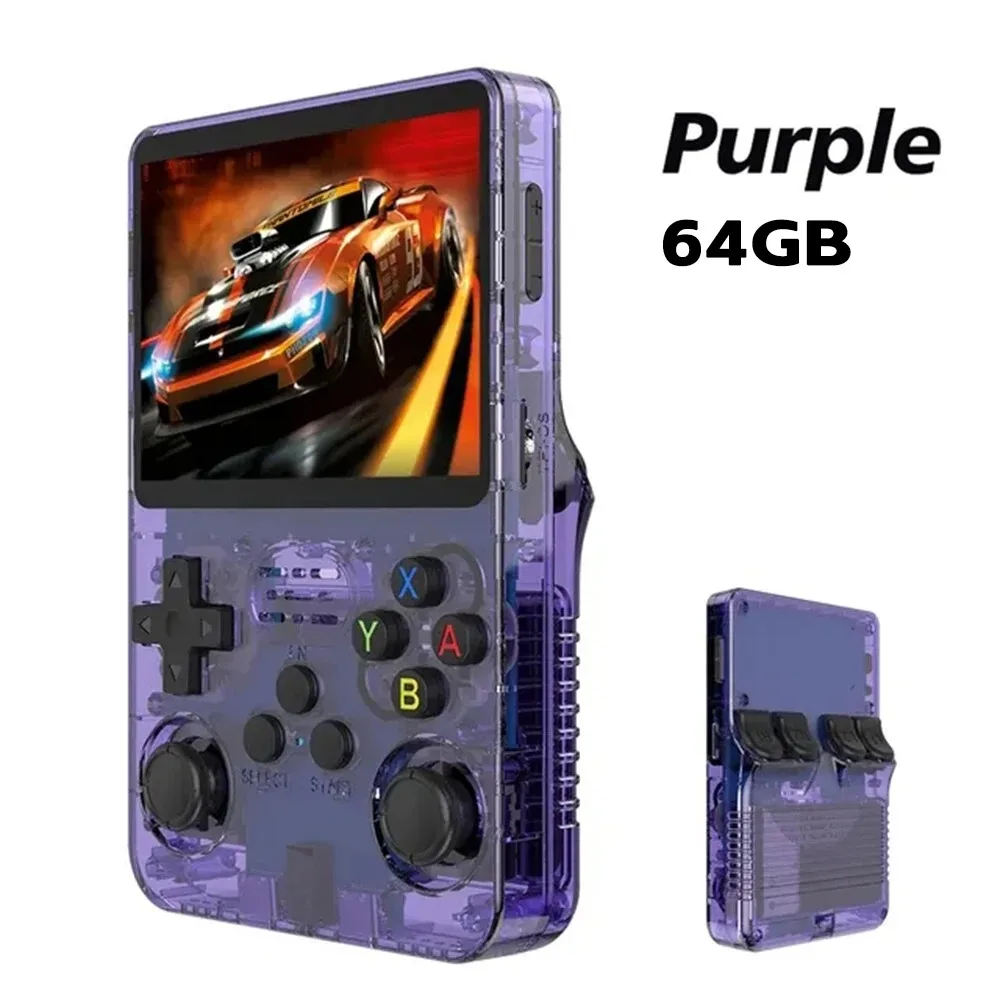 R36s Neue Handheld-Spielkonsole Open Source Linux 3,5-Zoll IPS-Bildschirm Tragbarer 128GB Videoplayer Weihnachtsgeschenk