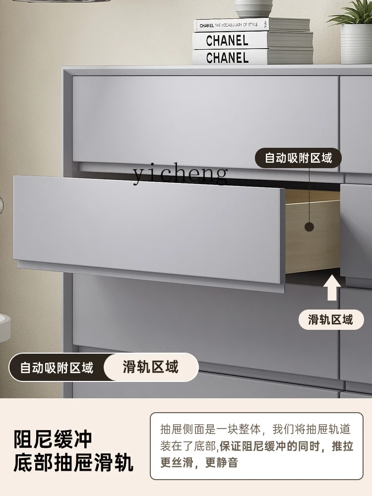 TQH6.23 Eight Spares  Solid Wood Modern Minimalist Living Room Bedroom Storage Sideboard Cabinet Tailstock Storage Cabinet