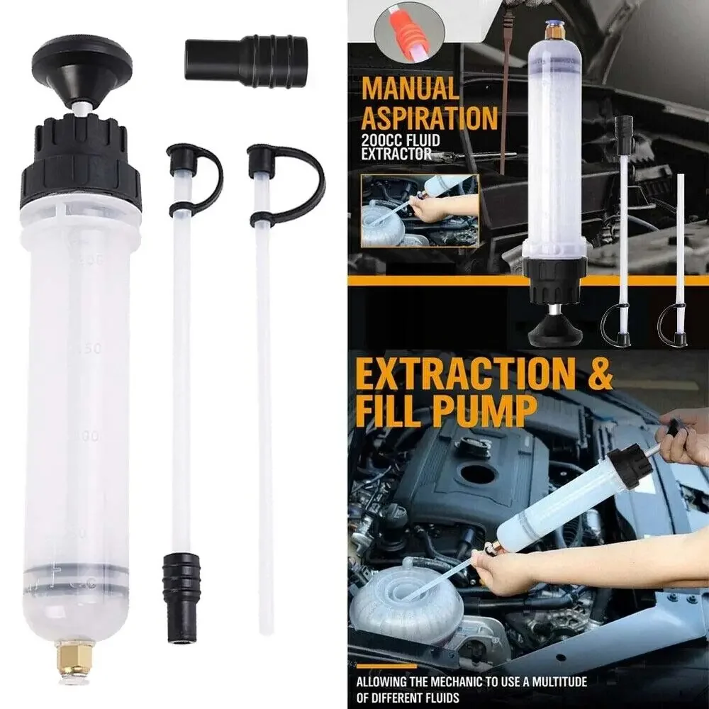 200cc Car Oil Change Brake Bleeder Fluid Pump Extractor Filling Syringe Bottle Universal Truck Motorcycle Vehicles Accessories