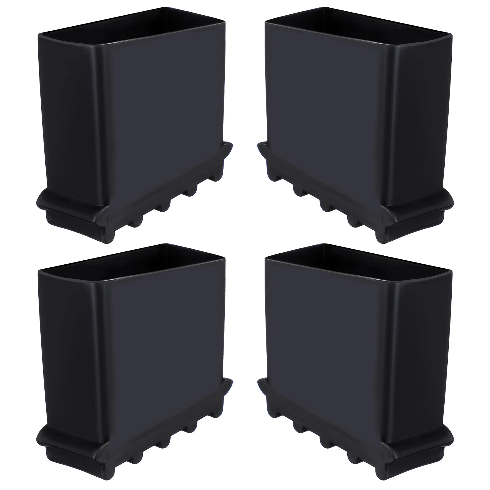 

4Pcs Herringbone Ladder Feet Protector Heavy Duty Non-Slip Rubber Caps for Ladder Leg Safety Covers Black Stair Foot Pads Cover