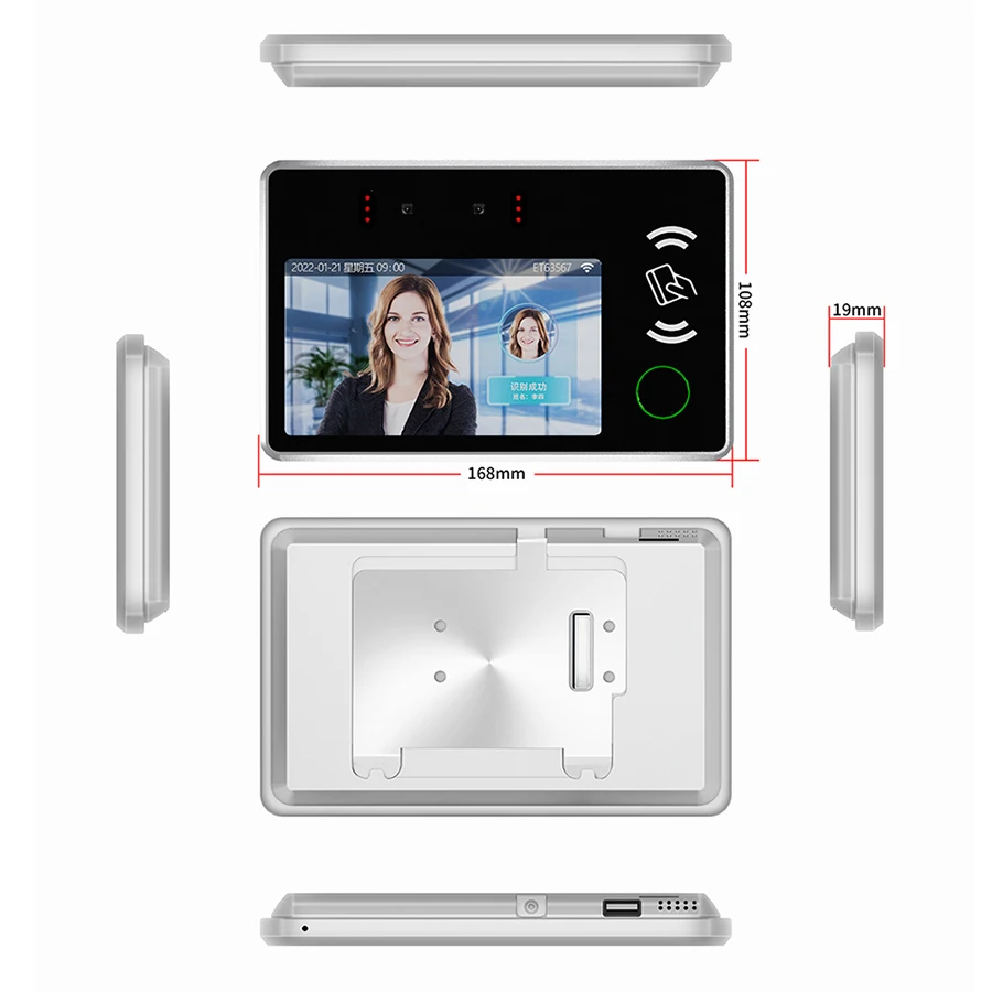 User Friendly Arabic Language Support High Security Smart Multi Biometric Fingerprint Access Control Time Attendance System