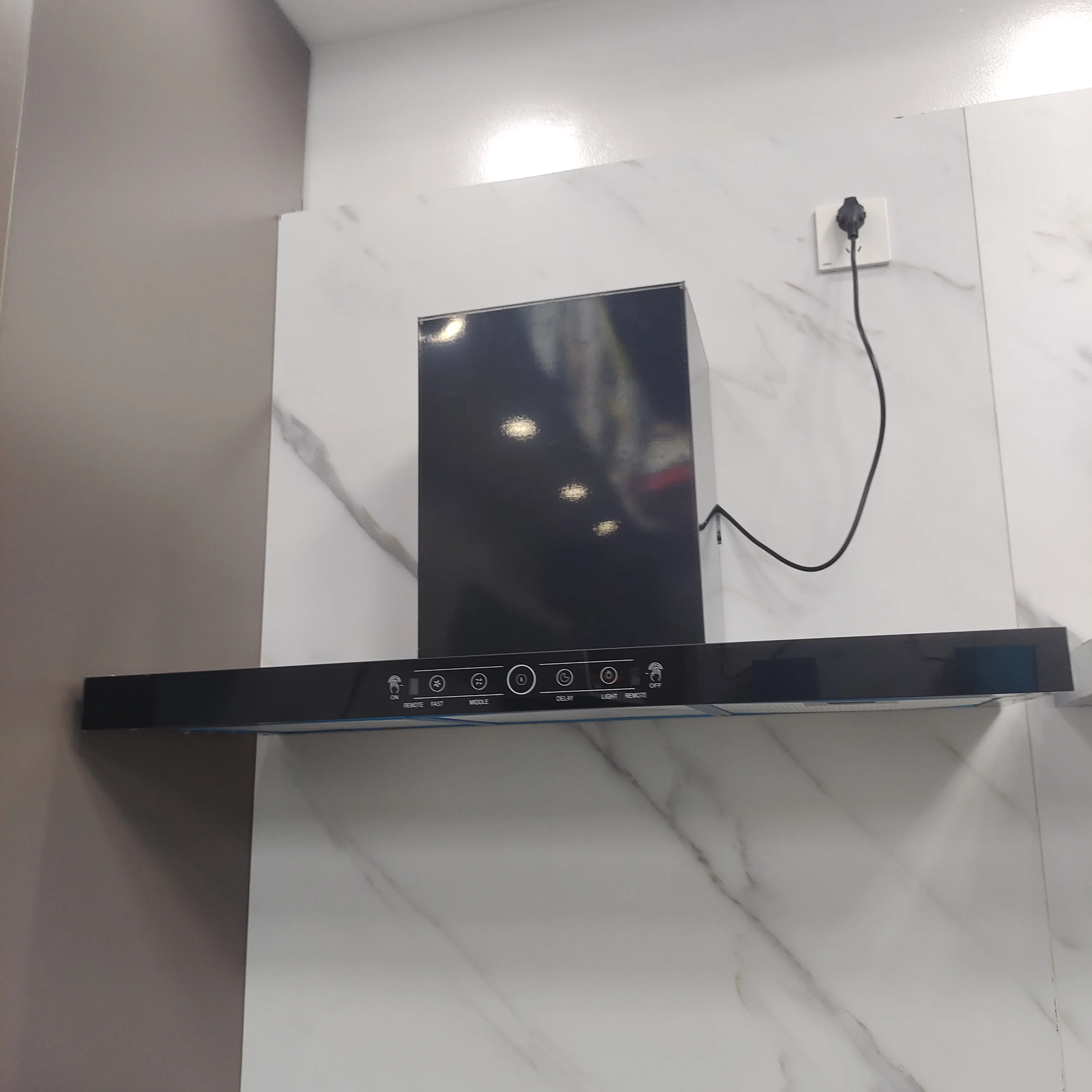 주방용 T자형 수직 레인지 후드 벽걸이 스테인리스 스틸 배기 후드