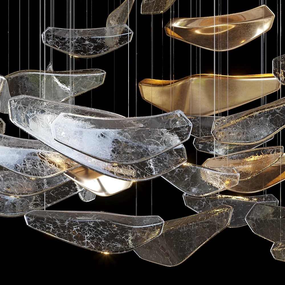 

Элитная большая стеклянная люстра на заказ, прозрачная, золотая, для внутреннего декора, подвесное потолочное освещение для холла, торгового центра, отеля, лобби