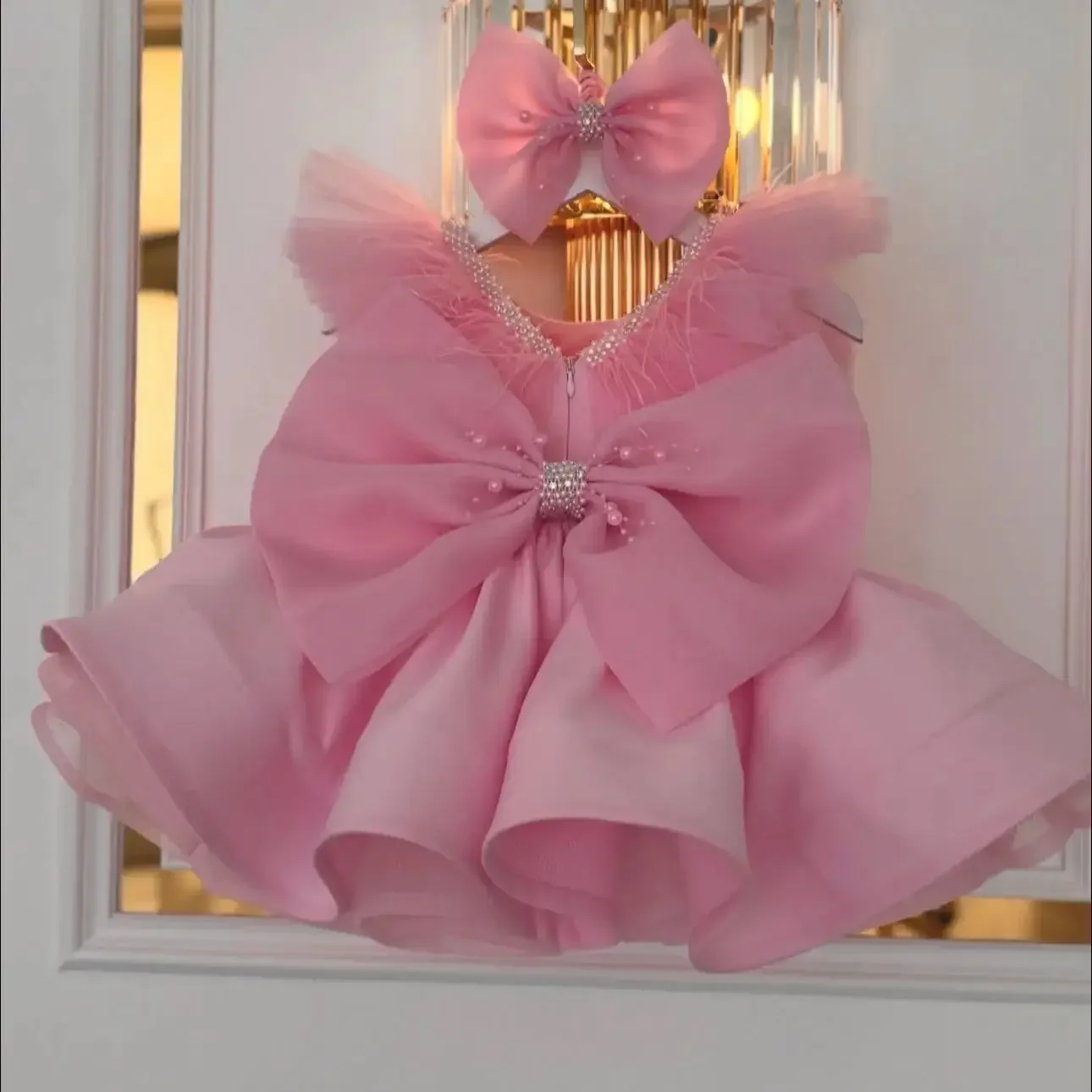 Blumenmädchen Hochzeitskleid Ärmellos Schleife Prinzessin Geburtstag Party Kleid Kinder Festzug Klavier Rezital Tutu Kleid Kinder Kostüm