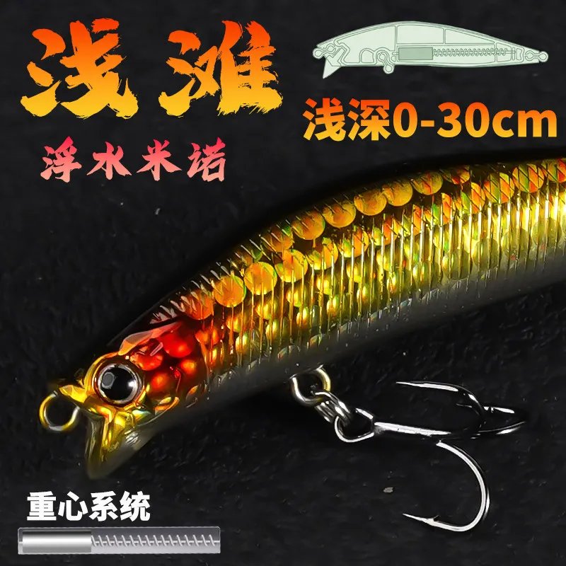 1pcs Fishing Lures High Quality 70mm/9g 90mm/13g Topwater Popper Bait 5 Colors Available Bass Crnakbait Wobblers Fishing Tackle