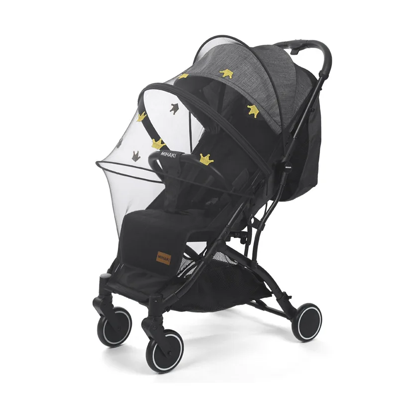 

Universal stroller, mosquito net, full cover stroller, children's umbrella cart with mesh yarn, breathable high landscape