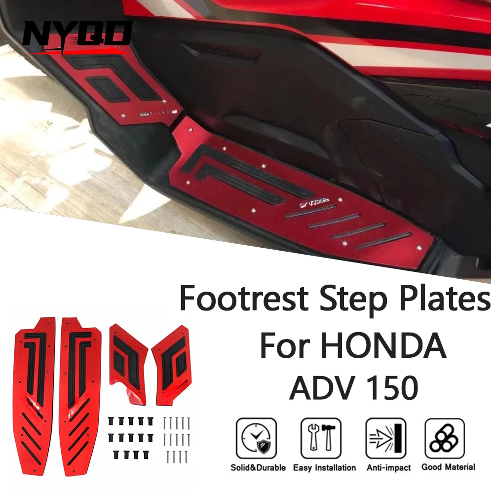 Motorcycle Pedals Foot Pegs Rests for Honda ADV150 2019-2021 Footrest Step Plates Rear Foot Pedal Pegs Pads Modified Accessories