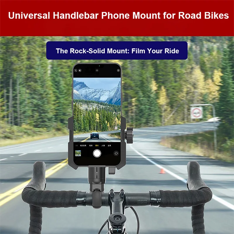 Universal Shockproof Phone Holder for Bike Motorcycle Handlebar,Bicycle Navigation Mount, Bracket for Road Mountain Riding Bike