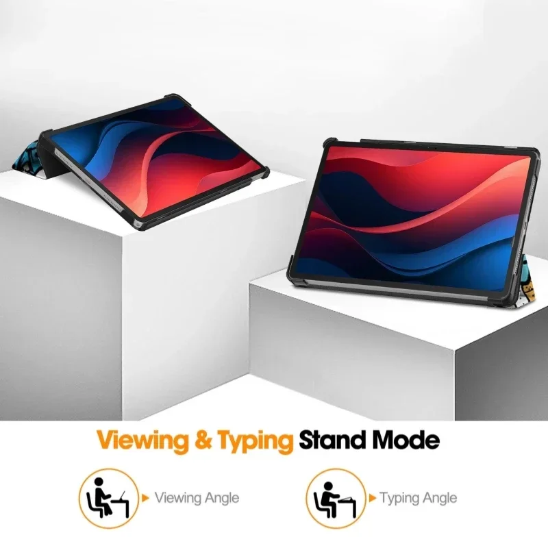 For Lenovo Tab M11 Case 11 inch Magnetic Tri-folding Tablet Hard Back Shell for Xiaoxin Pad 2024 TB331FC Smart Cover Funda Kids