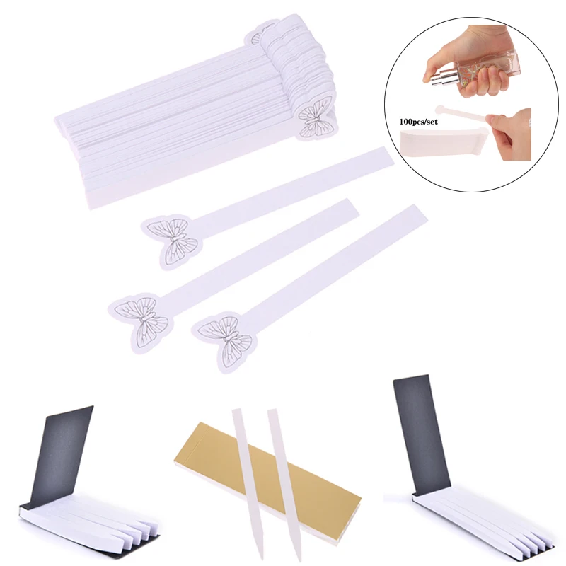 100Pcs Aromatherapy Tester Paper Perfume Test Paper Strips Oils Testing Strip For Fragrances Essential Oils Spice