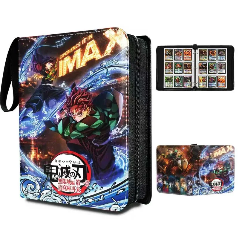 POD Kimetsu No Yaiba Infinity Castle Themed Card Album Anime Merchandise 4‑Pocket Loose‑Leaf Display Book Stylish Cover Gifts
