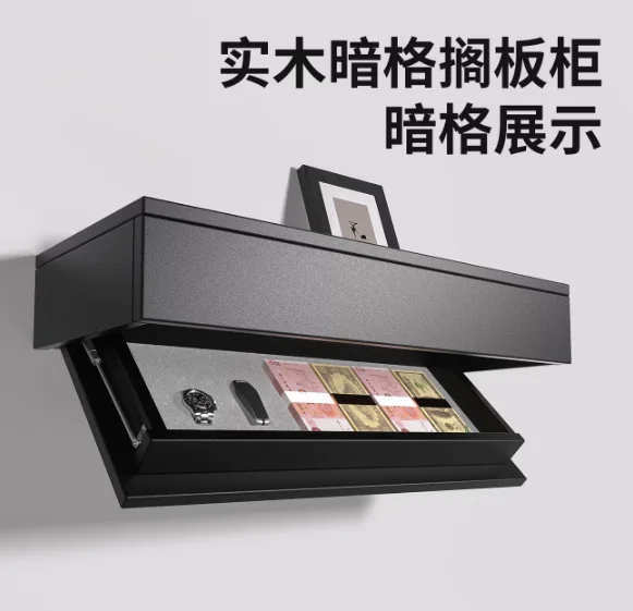 Wall Mounted Storage Rack With Hiddens Compartments Decorative Wooden Floating Display Secret Floating Storage Shelves Safely