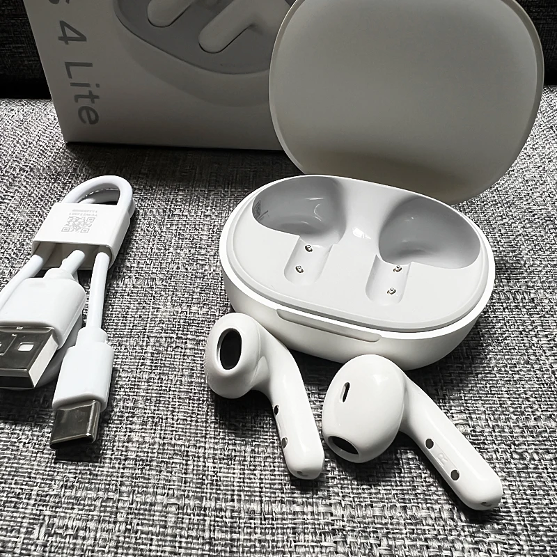 Xiaomi Redmi Buds 4 Lite グローバル版ファッション軽量ヘッドセット Ture ワイヤレスヘッドフォンハーフインイヤーイヤフォンブラックホワイト