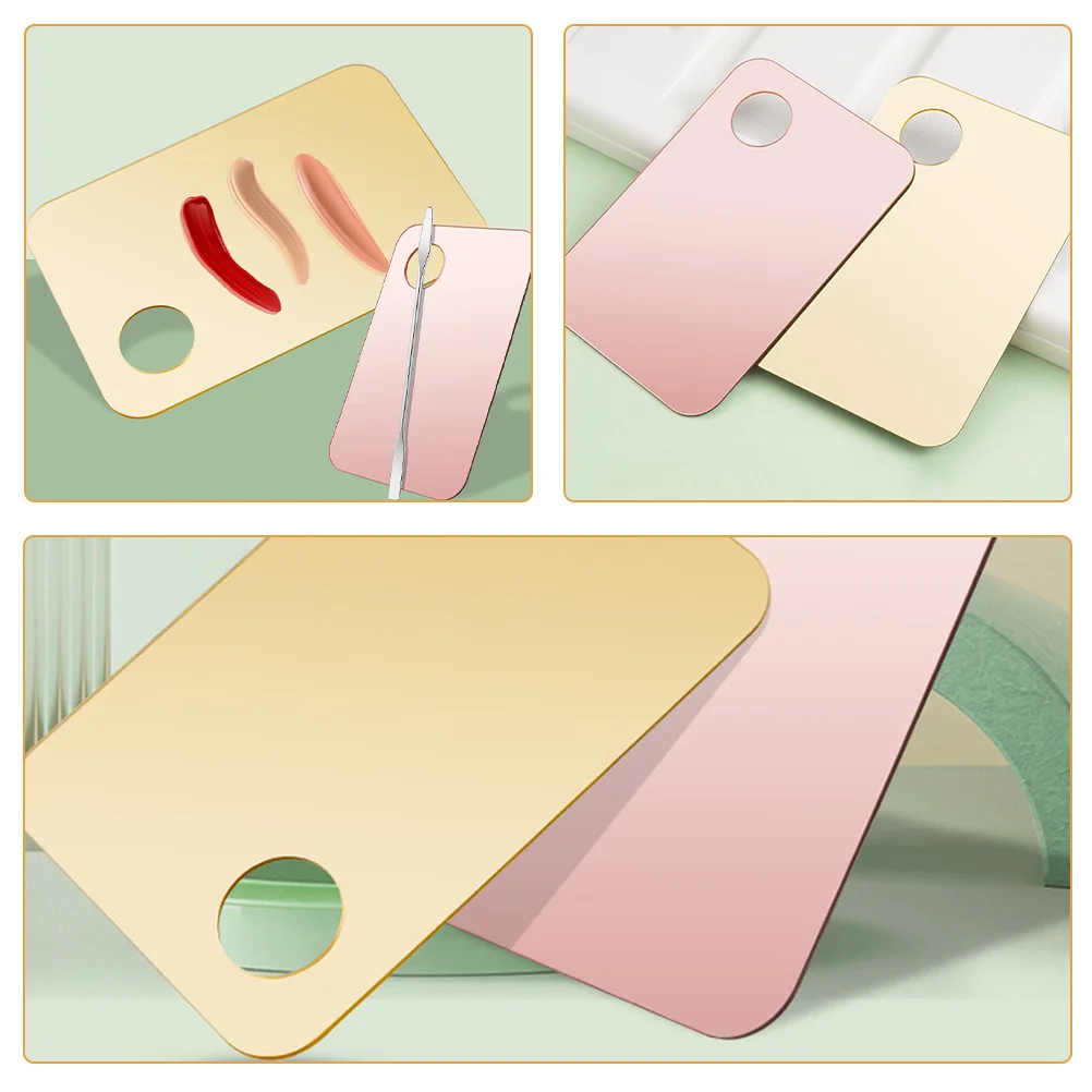 3 set tavolozza per miscelazione trucco con spatole per miscelazione fondotinta strumento per miscelare colori piatto per cosmetici piatto per trucco