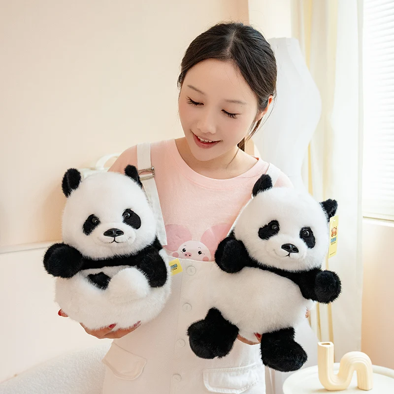 Plush Doll Monkey Panda Orange Black White Animal Styles Round Seated Soft Home Decor Collection Gift Comfort Companion