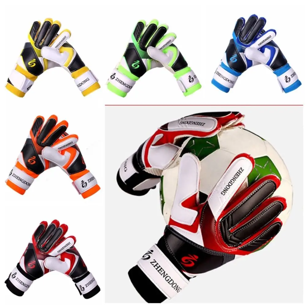 Wear-resistant Football Gloves Anti-slip Thick Latex Goalkeeper Gloves Excellent Colorful Goalkeeper Training Gloves Children