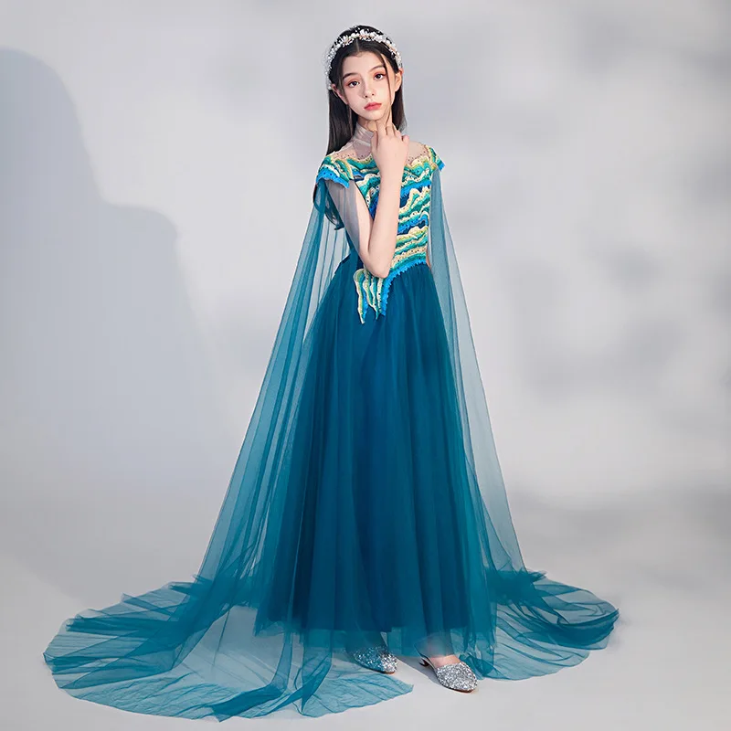 Abito da ballo classico per ragazza in stile cinese, danza popolare, costume da spettacolo teatrale, musica tradizionale cinese Erhu Chesongam Hanfu