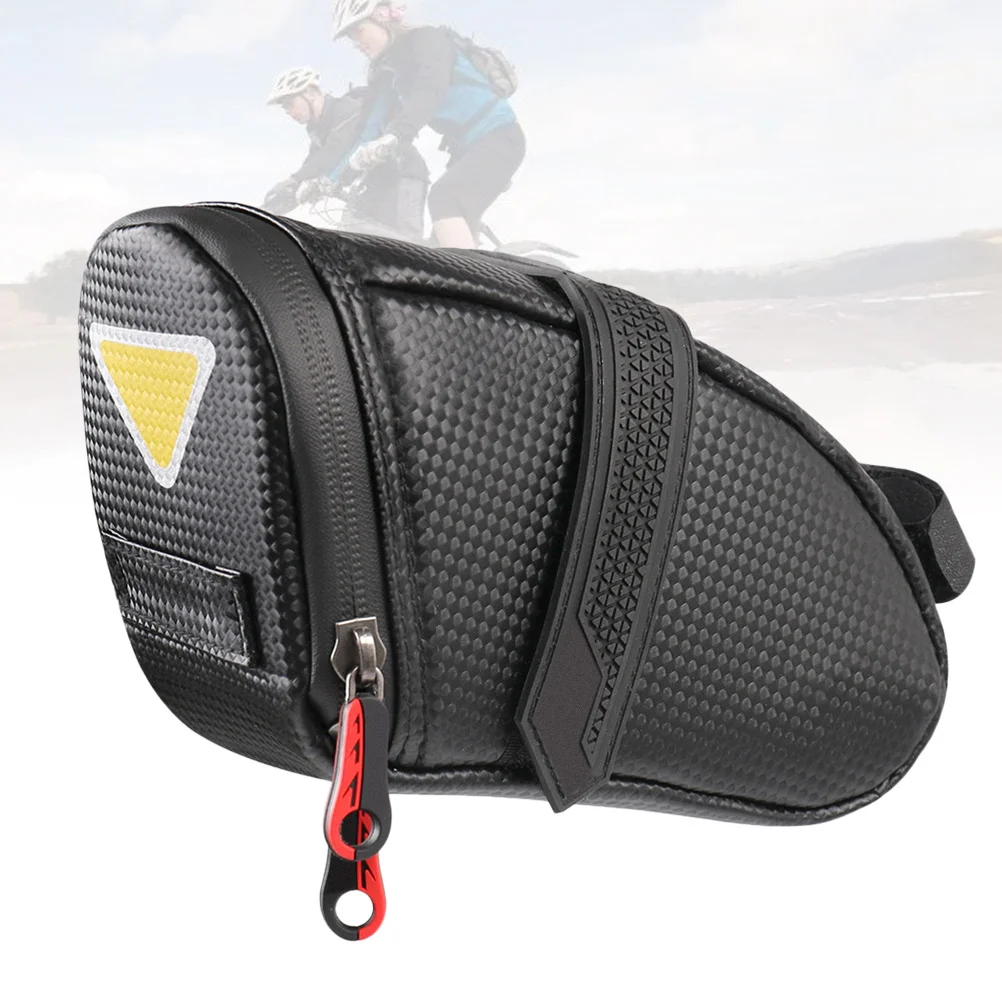 

Waterproof Bike Saddle Bag Black Reflective Cycling Rear Seat Bag Tail Pouch Large Capacity Tool Organizer