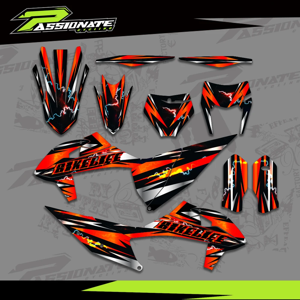 

Motorcycle Stickers For KTM 125 250 350 450 500 525 SX SXF 2019 -2021 EXC XC XCW 2020 -2022 Background Graphics Decals Custom