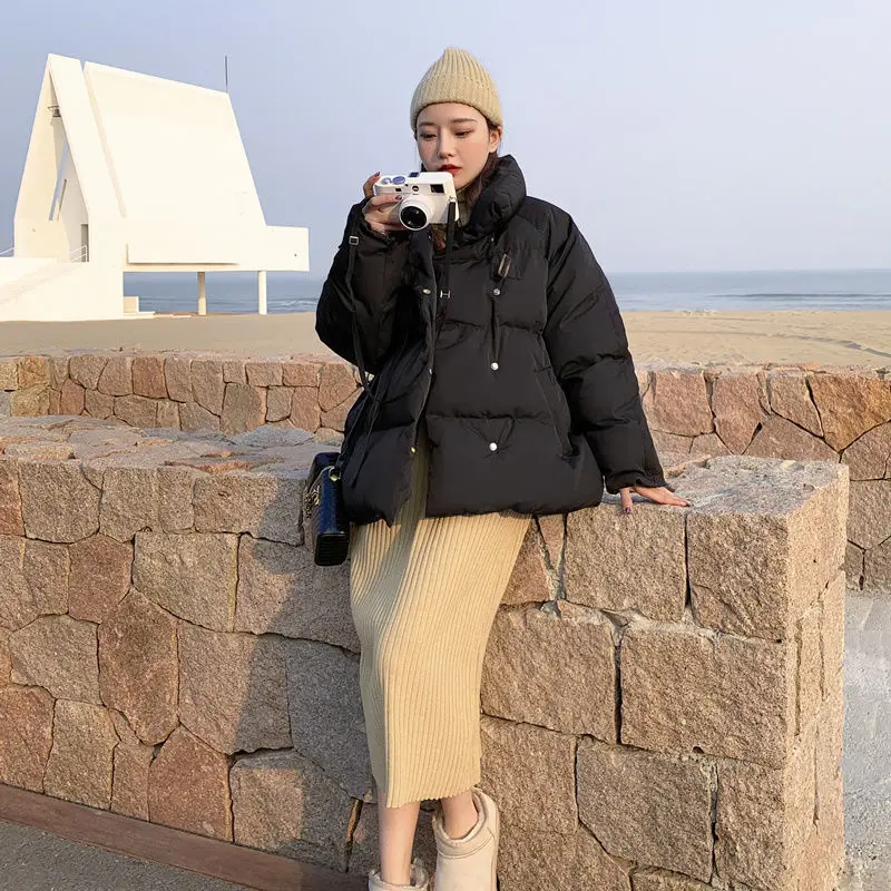 

Women's Autumn Winter Top Coat Cotton Coat Short Simple Comfortable Loose Casual Fashion Advanced Soft Niche Versatile Skinny