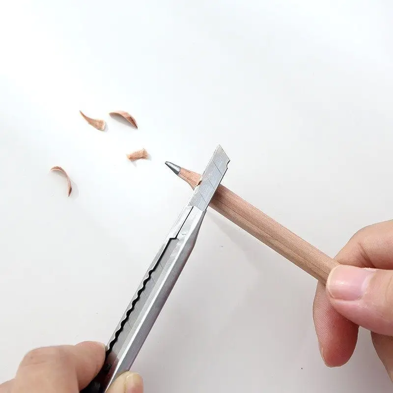 Portable removable office supplies metal paper cutter student stationery tool knife