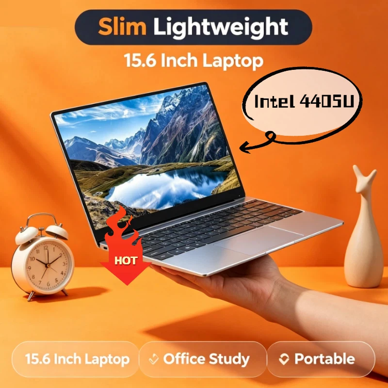 

Intel 4405U 16GB RAM 2TB SSD 1920*1080 Display New Ultra Slim 15.6 Laptop Windows 11 Pro Office Study