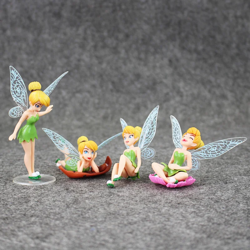 2pcs/Lot Princess Figure Toys Tinkerbell Fairy Elf Set for Children Birthday Gifts