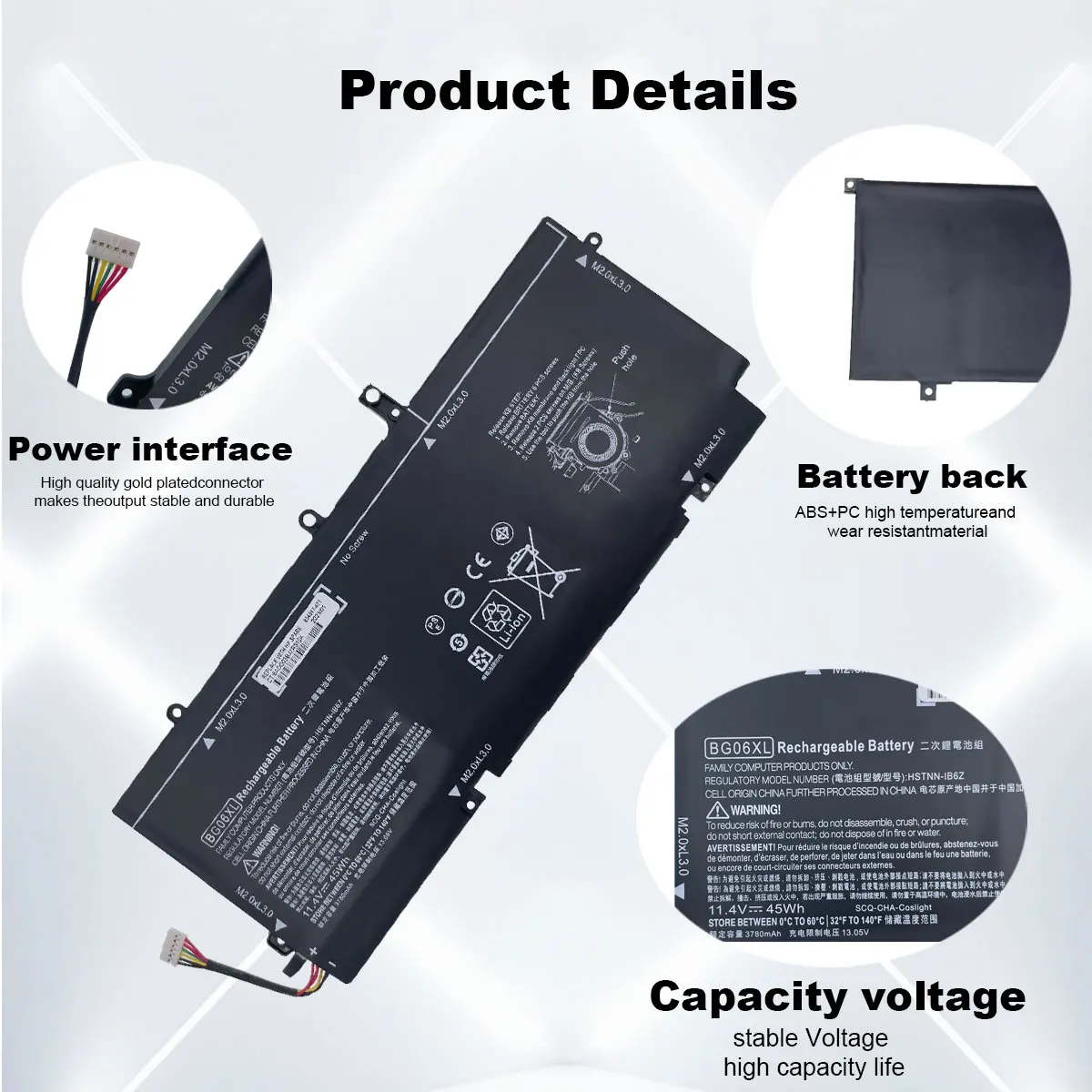 BG06XL  Laptop Battery for HP Elitebook Folio 1040 G3