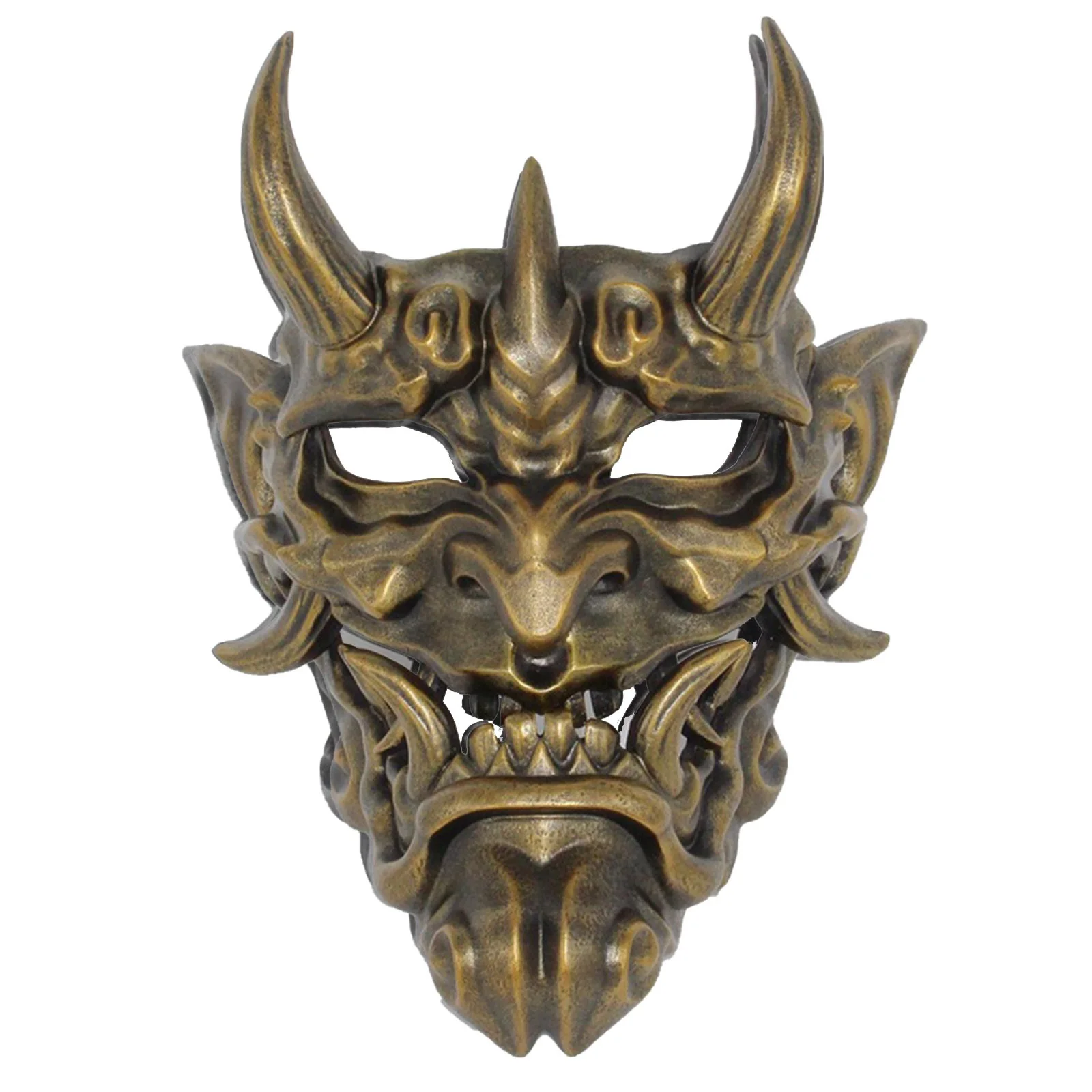 

Japanese Monster Devil Hannya Mask Noh Demon Oni Samurai Resin Full Face Sheild