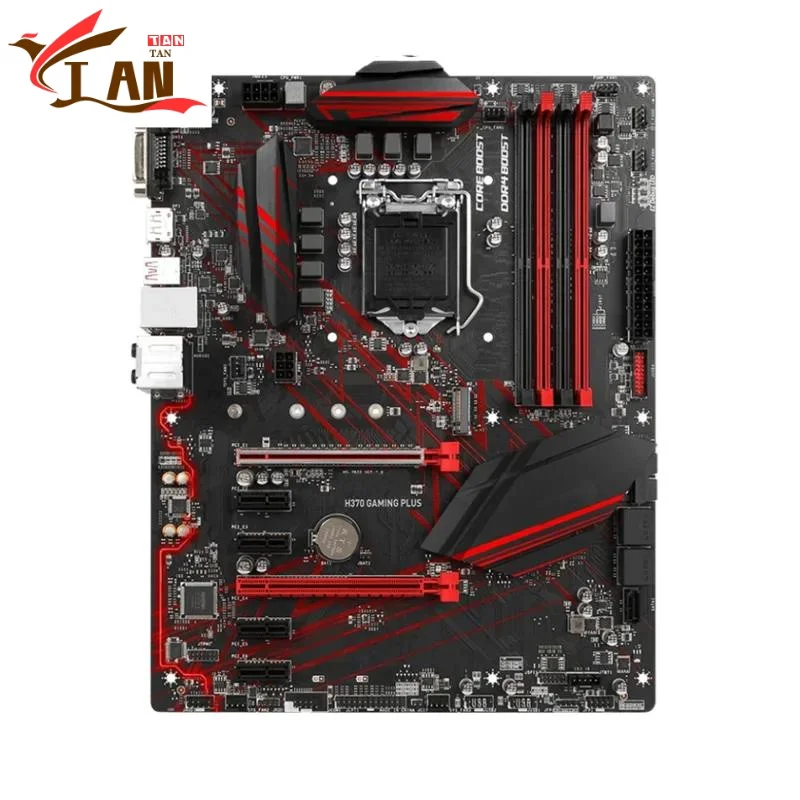 

Материнская плата H370 для H370 GAMING PLUS 64 ГБ LGA 1151 DDR4 M.2 ATX, материнская плата, 100% протестирована, полностью работает, коричневый