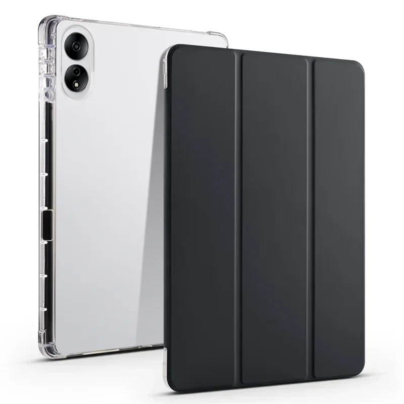 

For Xiaomi Poco Pad Case with Pencil Holder Soft TPU Back Stand Funda for Redmi Pad Pro 2024 Cover 12.1 inch Coque