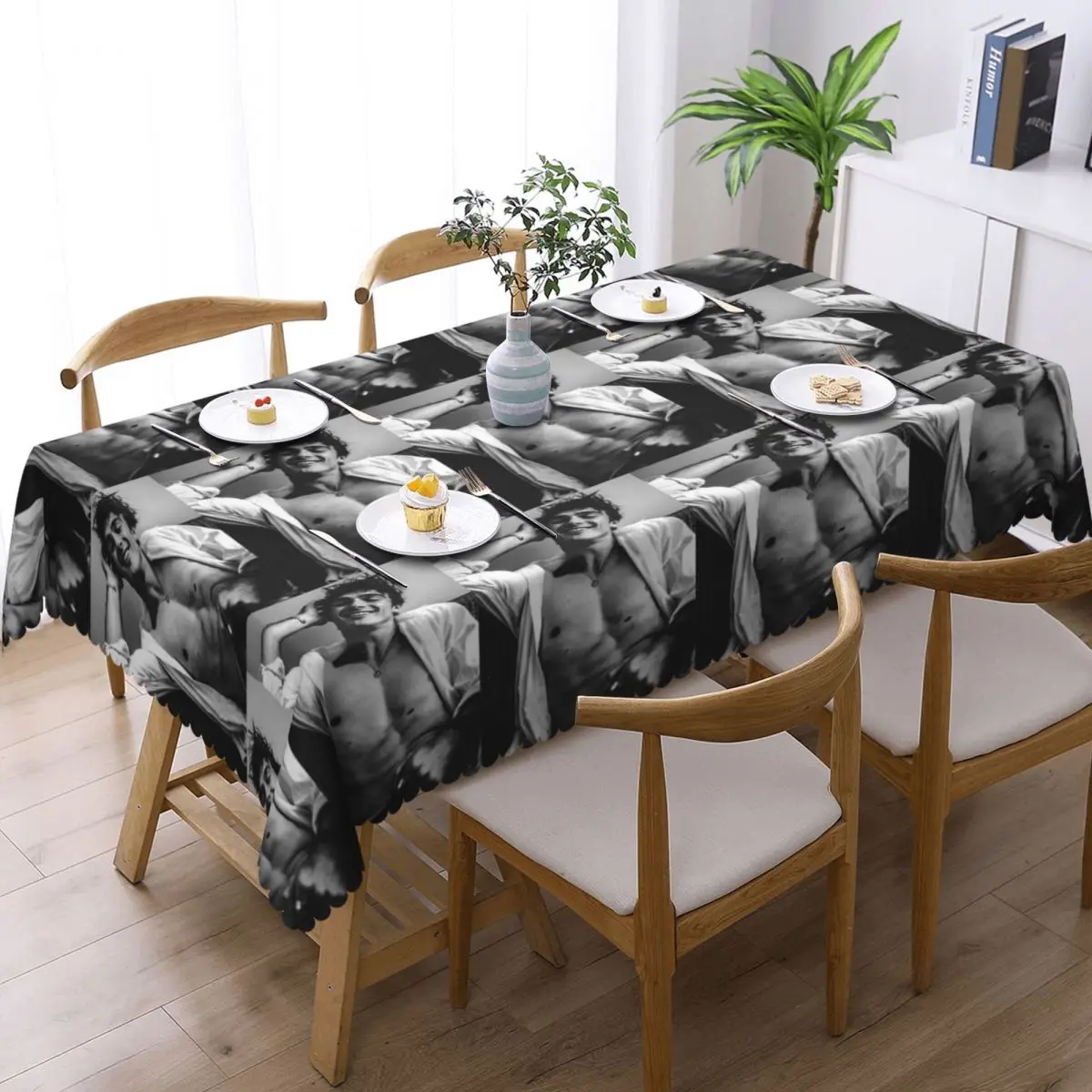 Jacob Elordi Australian Actor Custom Rectangular Tablecloth Oilproof Table Cover for Dining Events Table Cloth