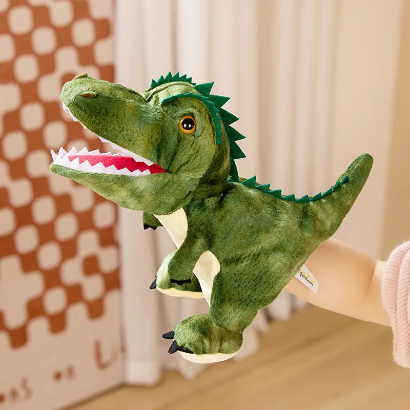 Jouets en peluche pour enfants, marionnette d'histoires au doigt, poupées Kawaii, dinosaure, crocodile, dragon, cadeau pour bébé