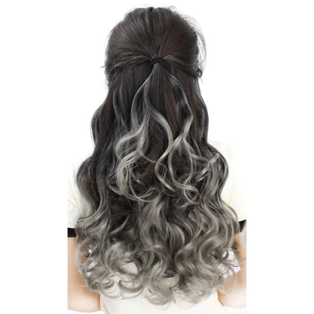 

Long Straight Ponytail Drawstring Synthetic Women's Wig Clip In Hair Extensions Heat Resistant Fake Hair