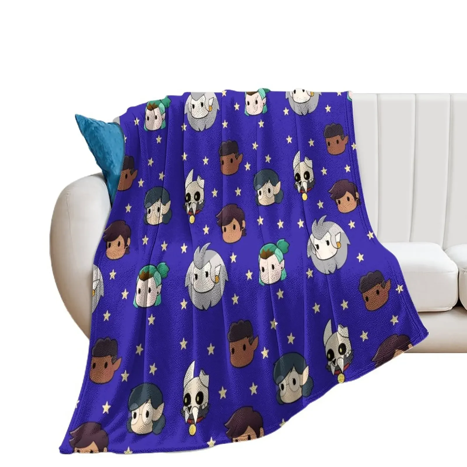 Chibi Owl House Throw Blanket Camping Quilt Plaid on the sofa Blankets