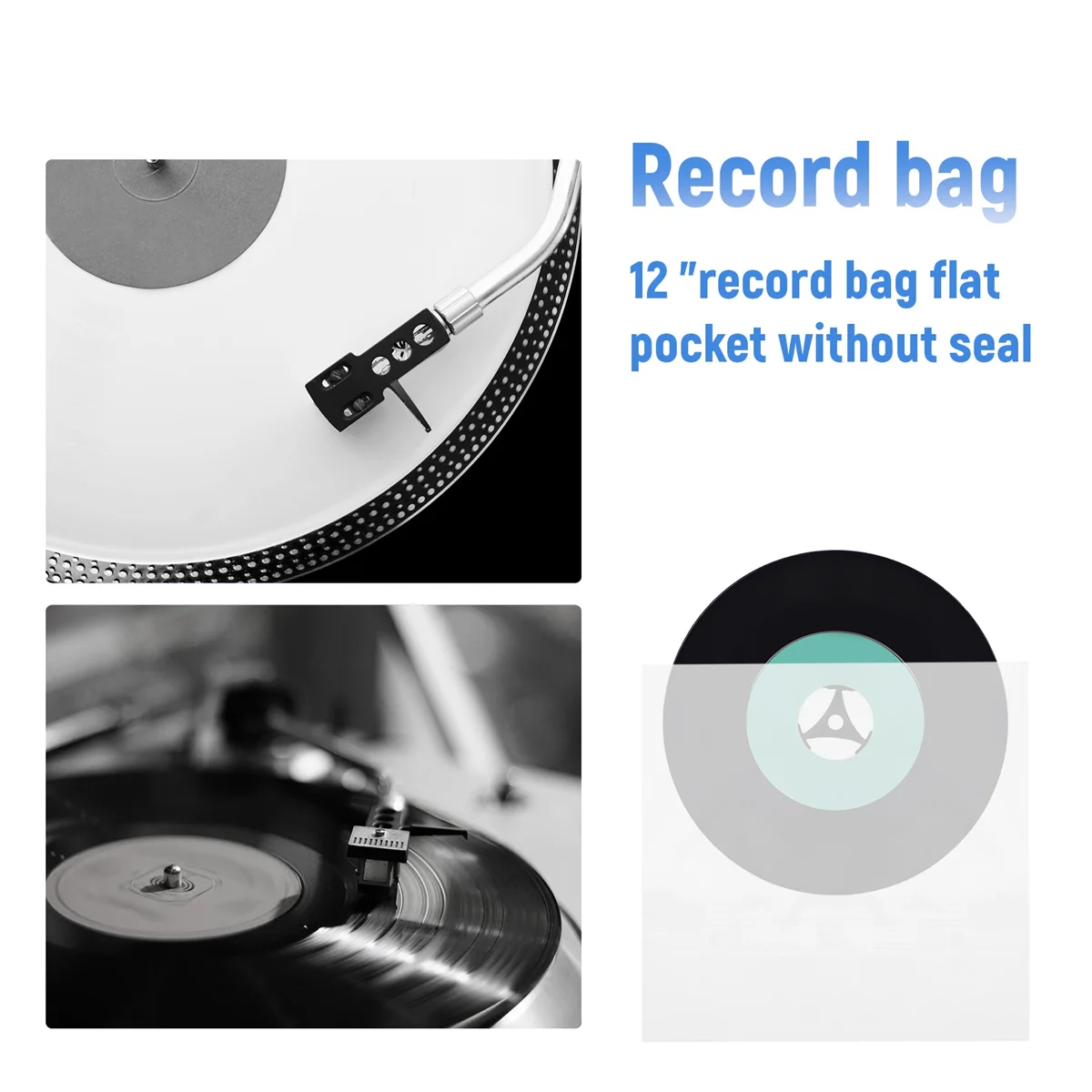 30 Flat Open Top Bag 6.7Mil Strong Cover Plastic Vinyl Record Outer Sleeves for 12 inch Double /Gatefold 2LP 3LP 4LP