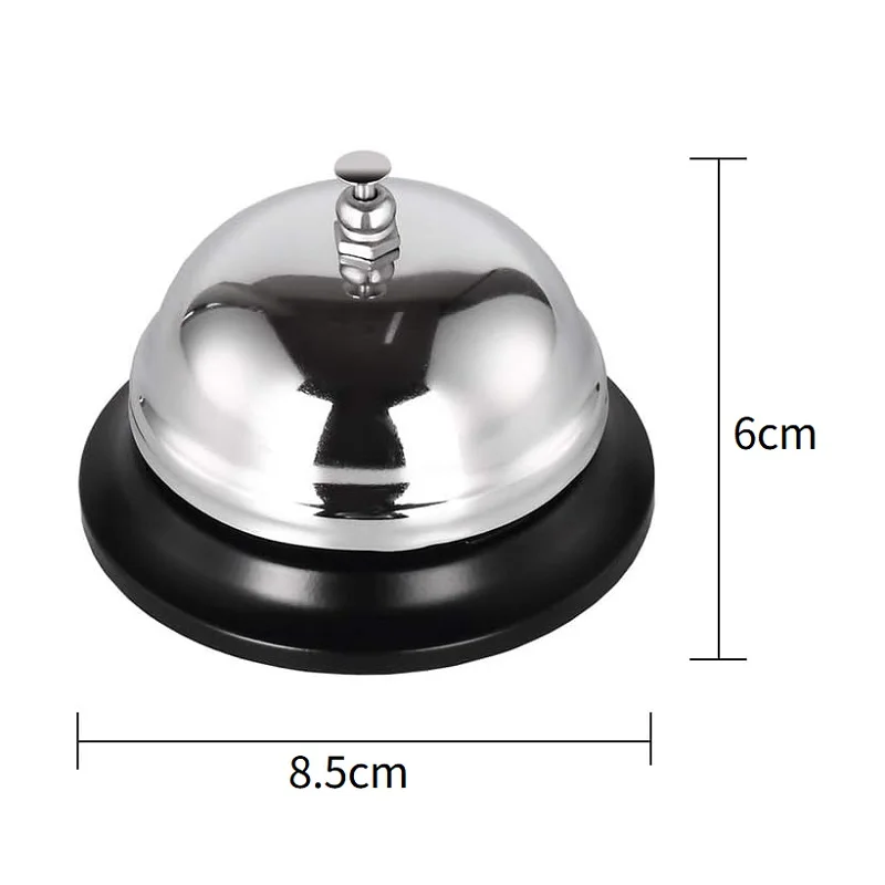 4Pcs Small Silver Stainless Steel Call Bells Desktop Ring Bell For Kitchen Bar Counter Restaurant Reception Household Accessory