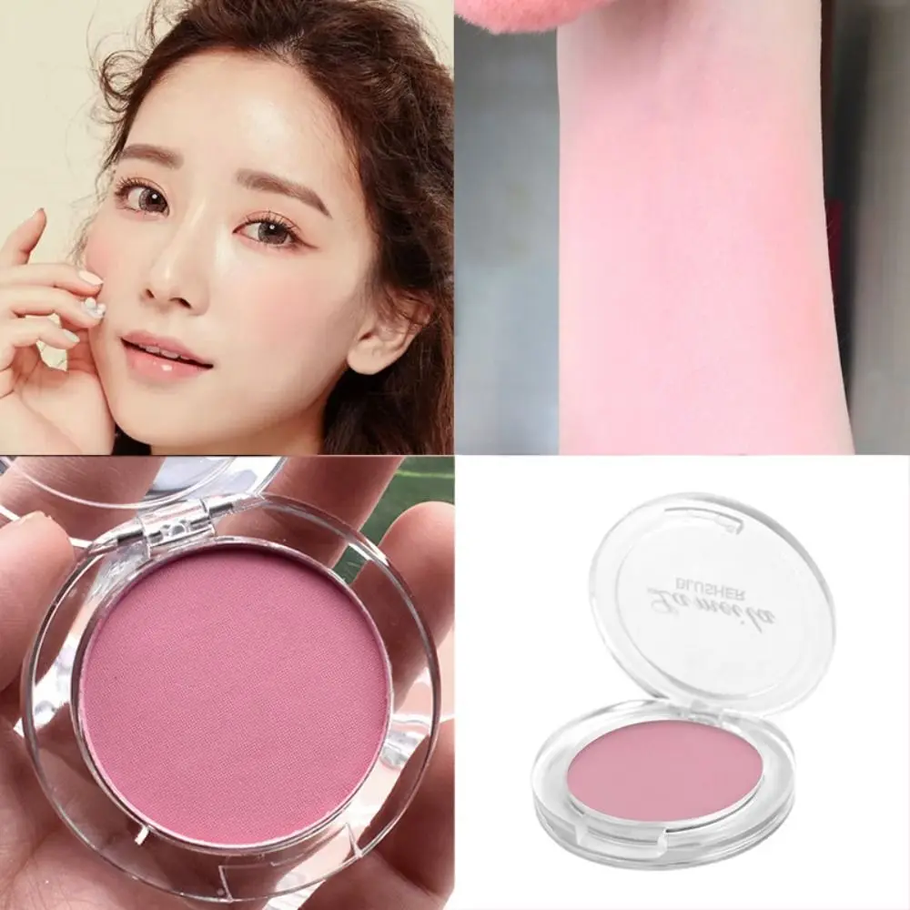 Korea Monochrome Blush New Matte Face Mineral Pigment Cheek Blusher Cosmetic Peach Orange Nude Pink Blue Natural Blush