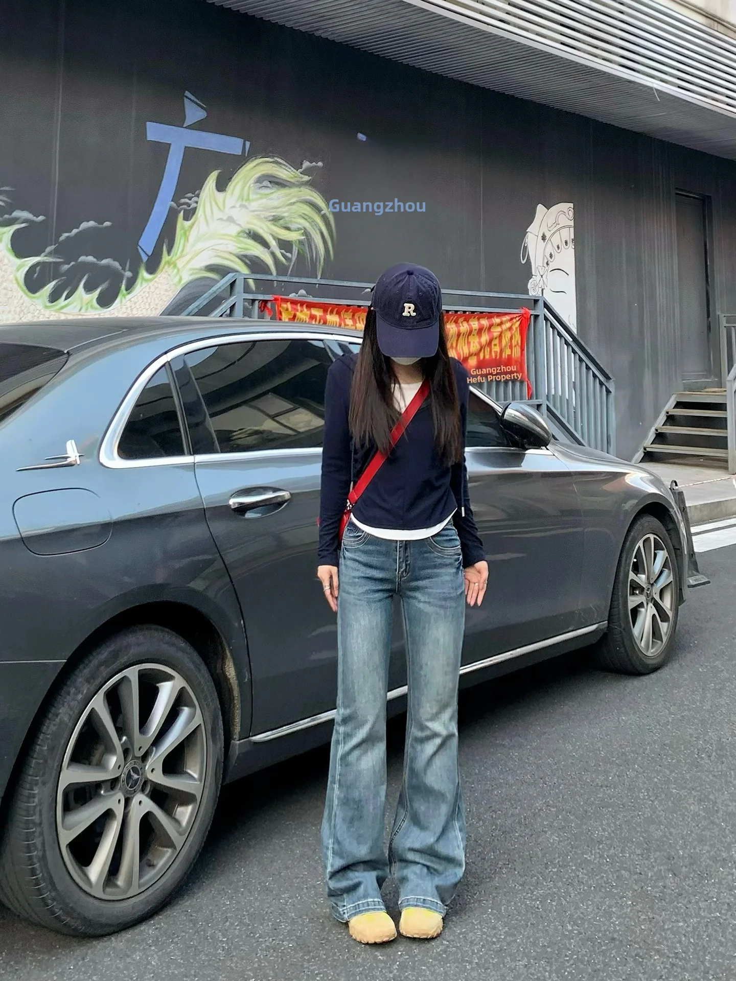 

Синие эластичные джинсы-колокольчики в стиле ретро, женские хлопковые удобные повседневные джинсы со средней заниженной талией, новые поступления осени