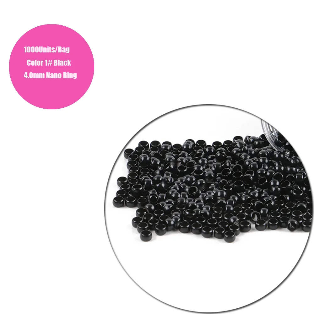 4.0mm Copper  Nano Rings  500Pcs Nano Beads Micro Ring Beads Hair Extensions Beads Copper Micro Links Beads for Hair Extensions 
