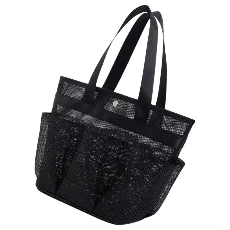 

63HC Portable Mesh Shower Bag for College Dorm Essential Bathroom Organizers Handbag