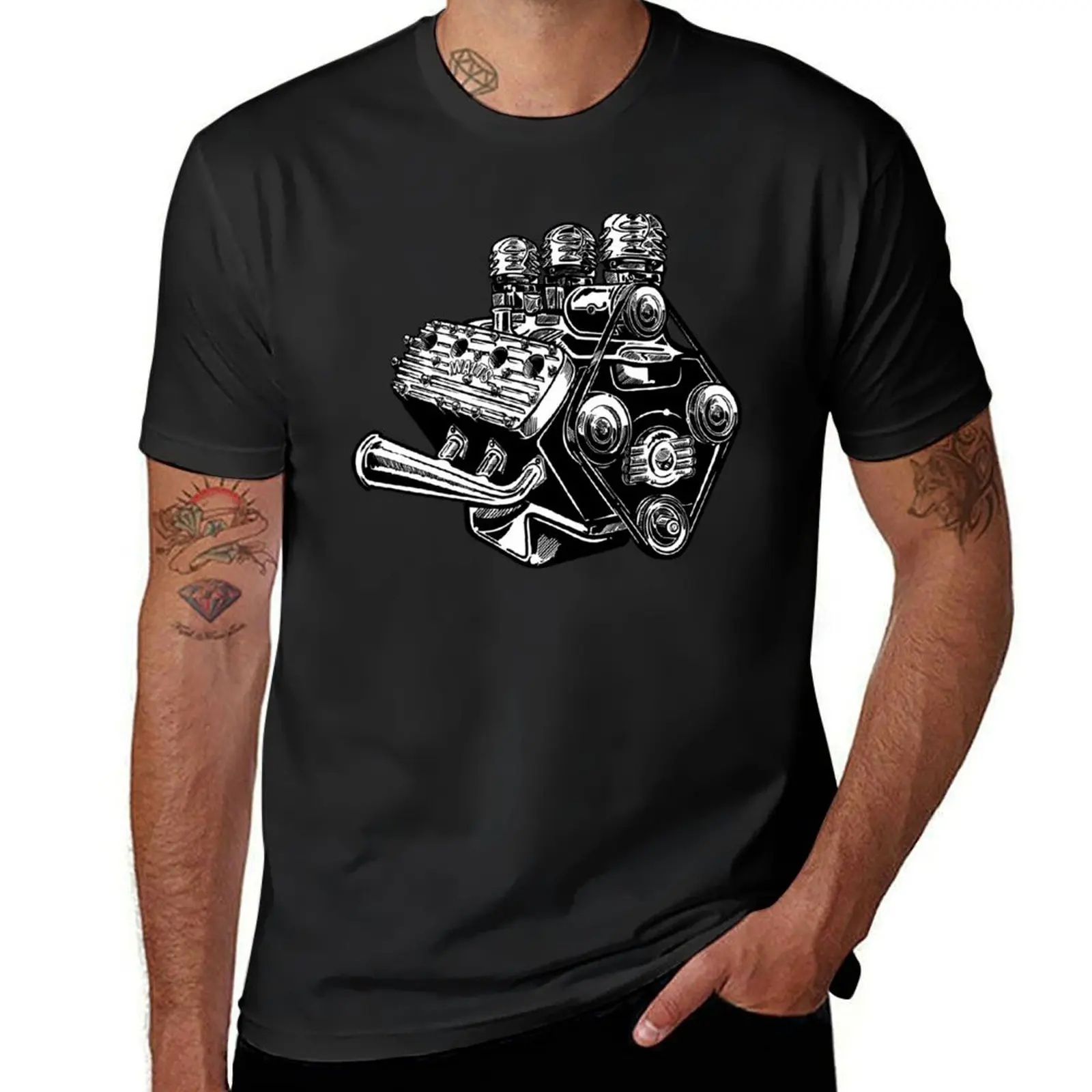 

Flathead V8 T-Shirt tees korean fashion mens graphic t-shirts hip hop