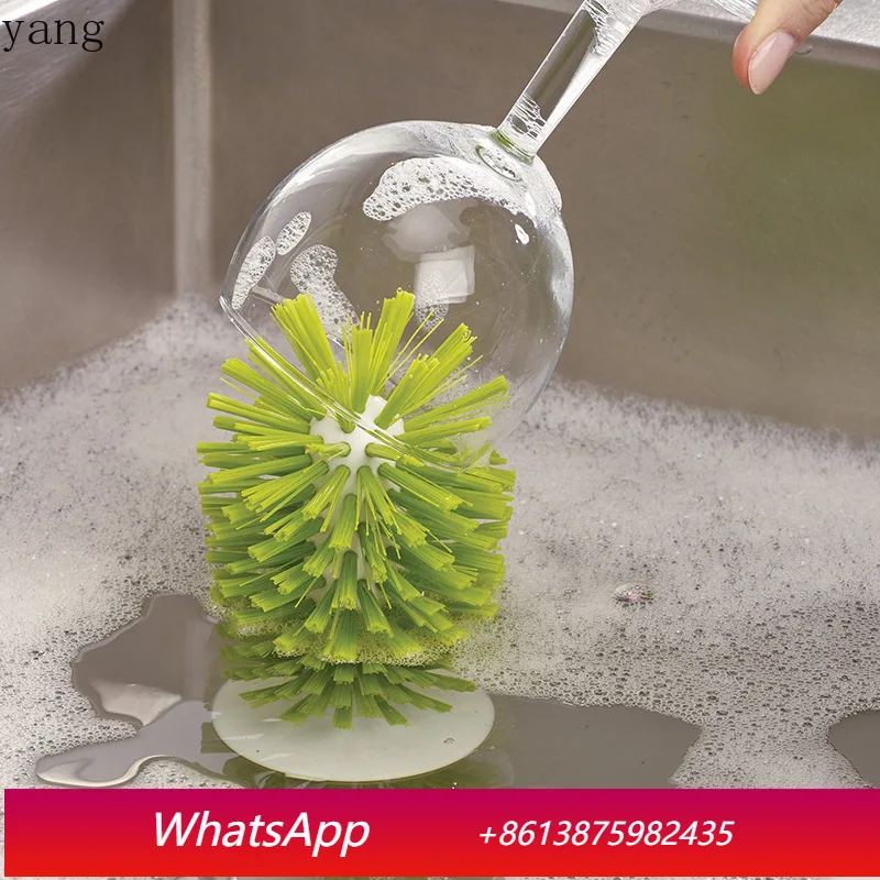 

CX Creative Suction Cup Brush, Kitchen Sink Suction Cup Cleaning Brush Tall Glass Brush