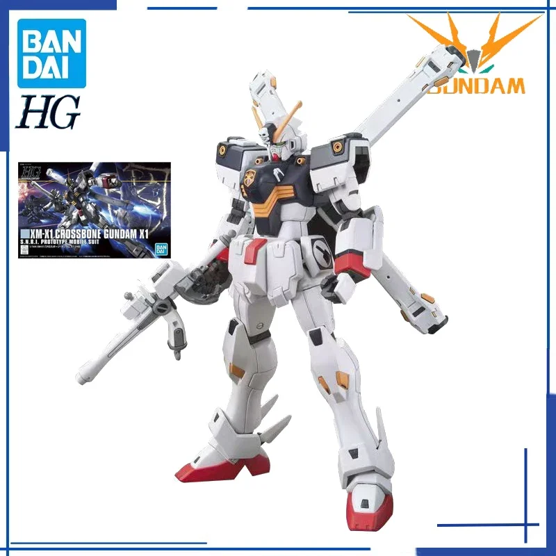 Genuine Bandai Gundam Model Garage Kit HGUC 1/144 Series XM-X1 CROSSBONE GUNDAM X1 Anime Collectible Action Figure Toys for Boys