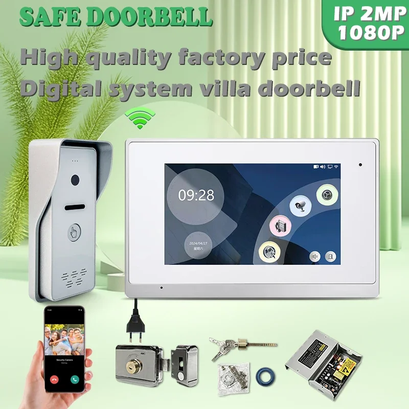 

China Manufactuers 2 Way Intercom System Tablet Ectronic Bell ≥ 70db Wifi Tuya Smart Waterproof Outdoor Station 7 Inch Indoor