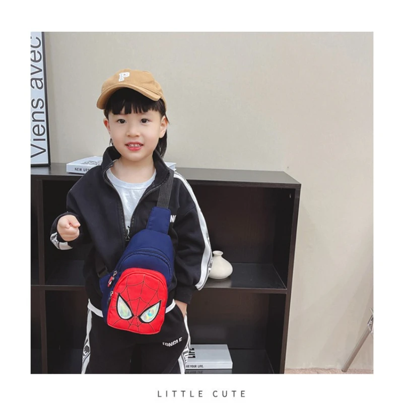 عالية الجودة ديزني أنيمي حقيبة صدر للرجال Kawaii الكرتون غرزة إلسا سبايدرمان أكياس تخزين صغيرة هدايا عيد ميلاد الاطفال حقيبة ظهر عادية