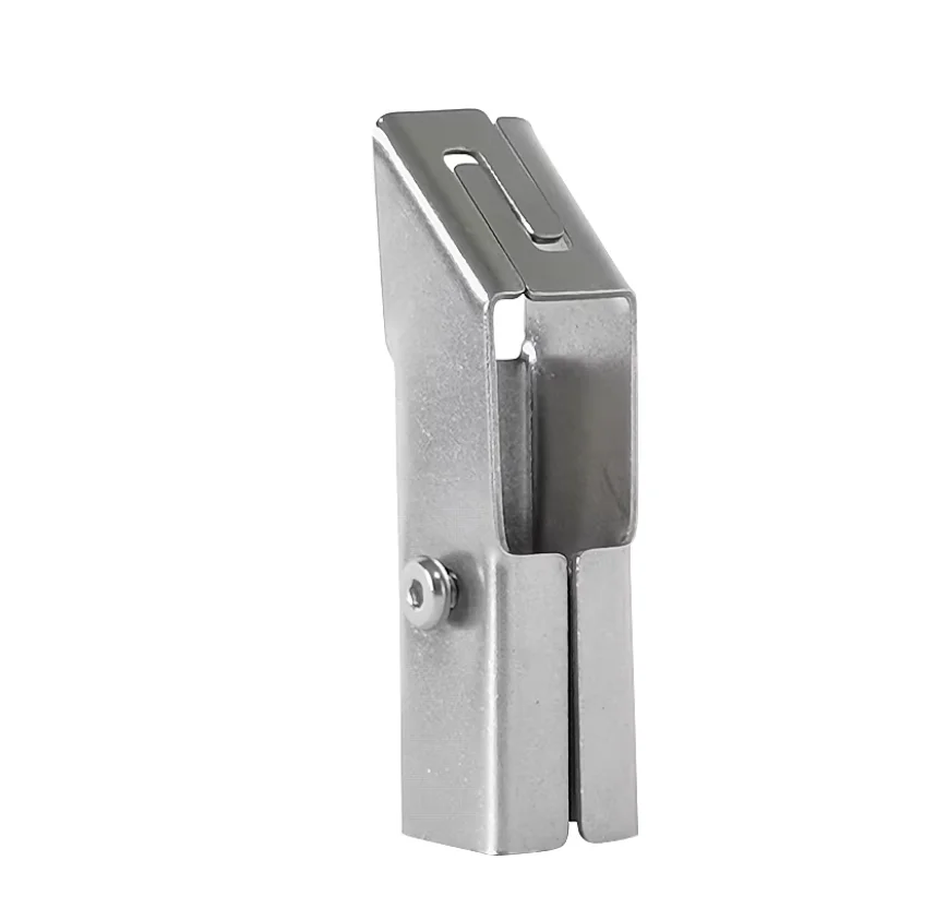 4Pcs Stainless Steel 25*25mm Square Railing Clamp Flange Connector For DIY Display Storage Rack Construction