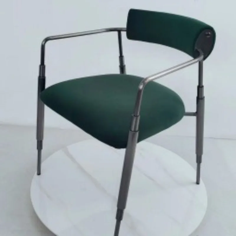 Hotel metal armchair Italian minimalist chair negotiation fabric leisure chair