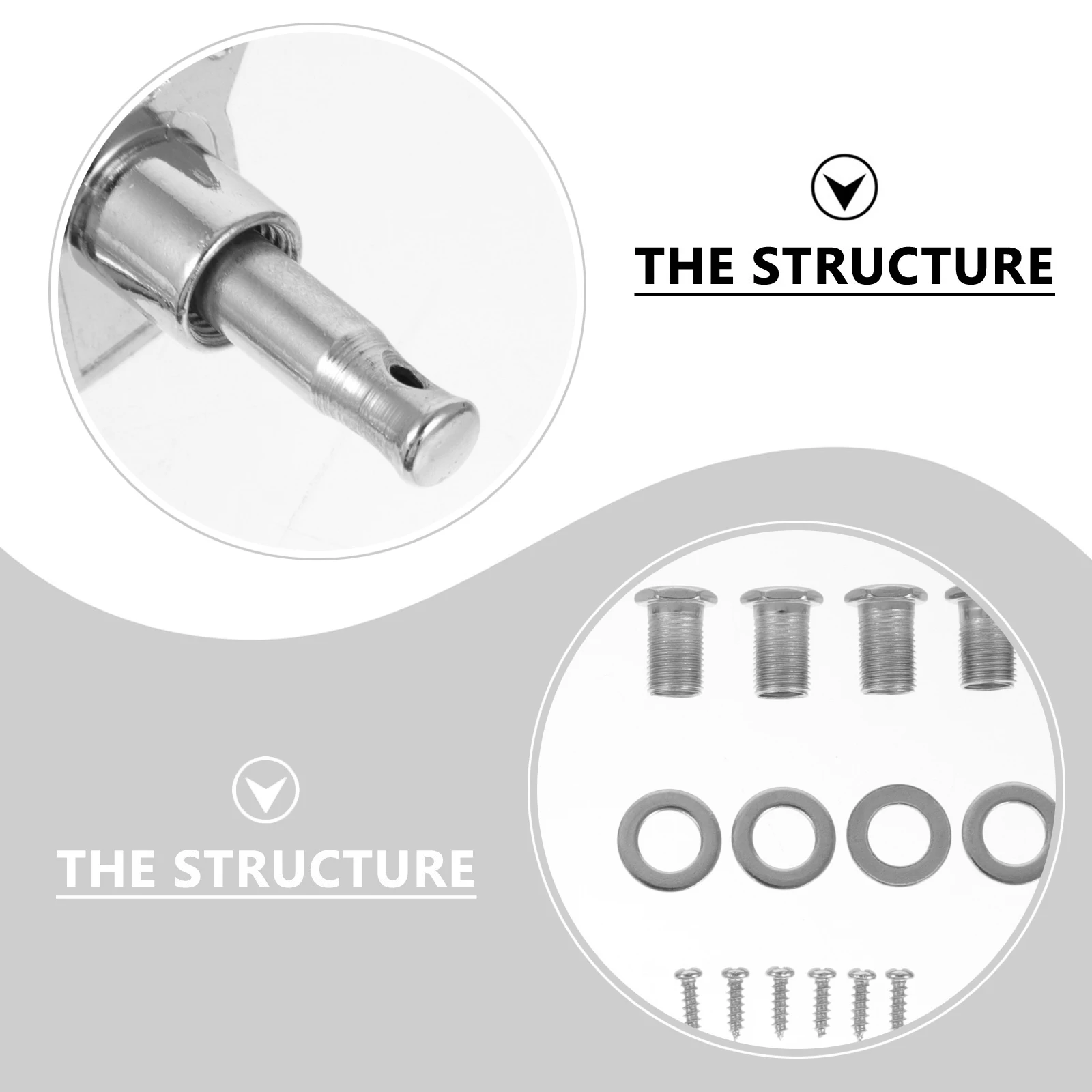 

Metal Guitar Tuning Pegs Durable Machine Heads for Acoustic Electric Replacement Silver Hard Flexible Practical Guitar Parts