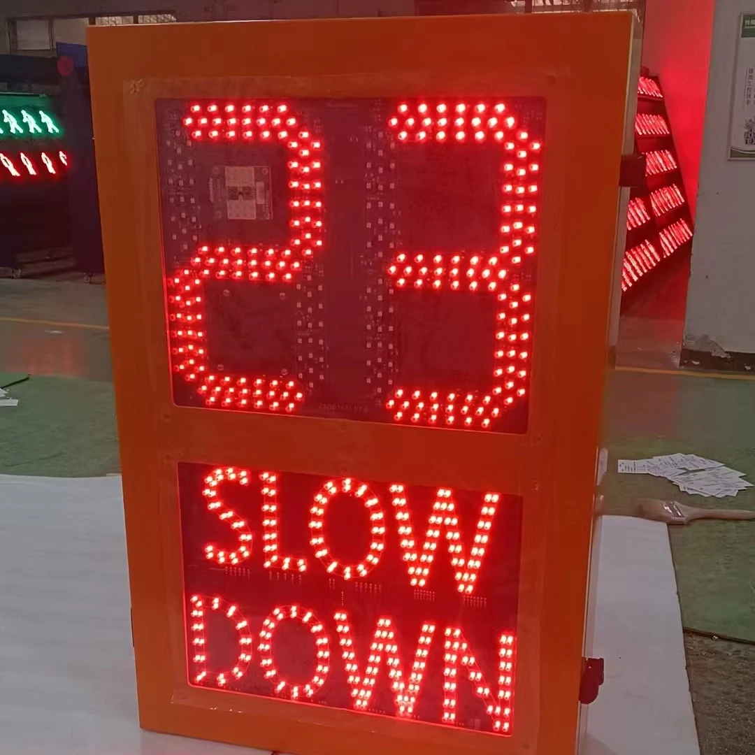 Solar Radar Speed Display For Detector De Radar De Carro With High - Brightness LED Display And Customized ODM